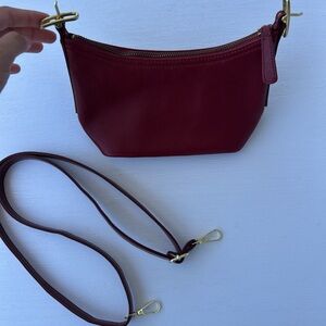 Coach Cherry Red Demi Shoulder Bag with Gold Hardware
